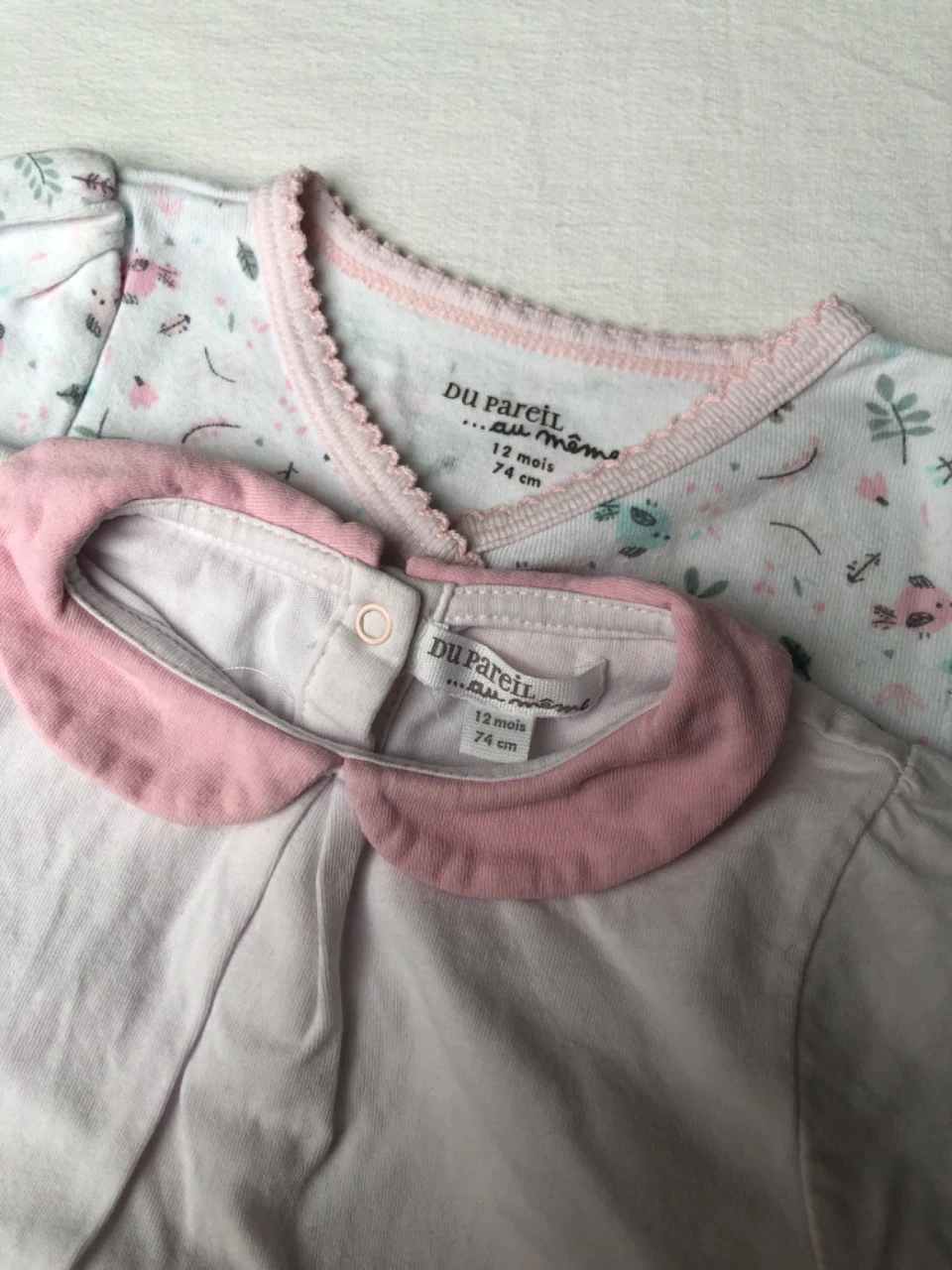 Lote de mangas curtas DPAM 12 meses: 1 body e 1 camiseta – photo 3